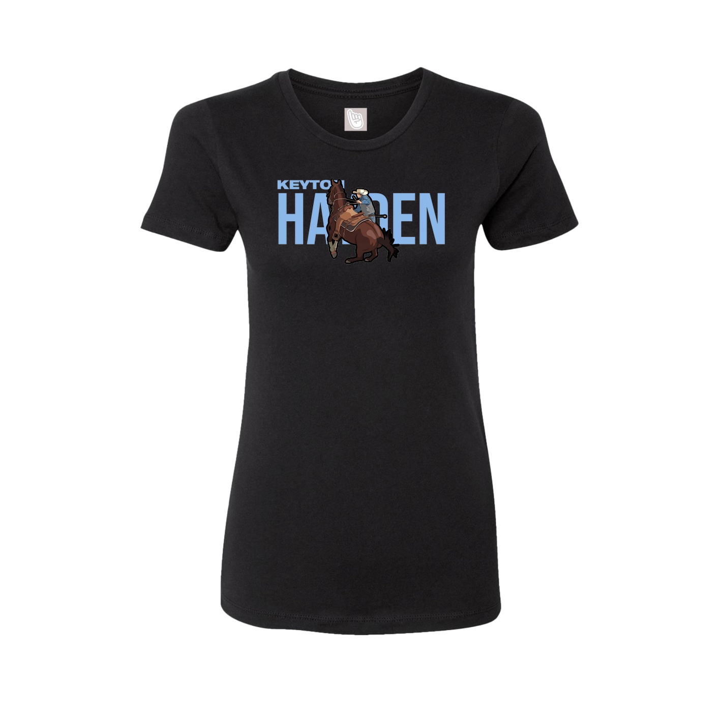 Fitted Women's Tee — Player Name in Black