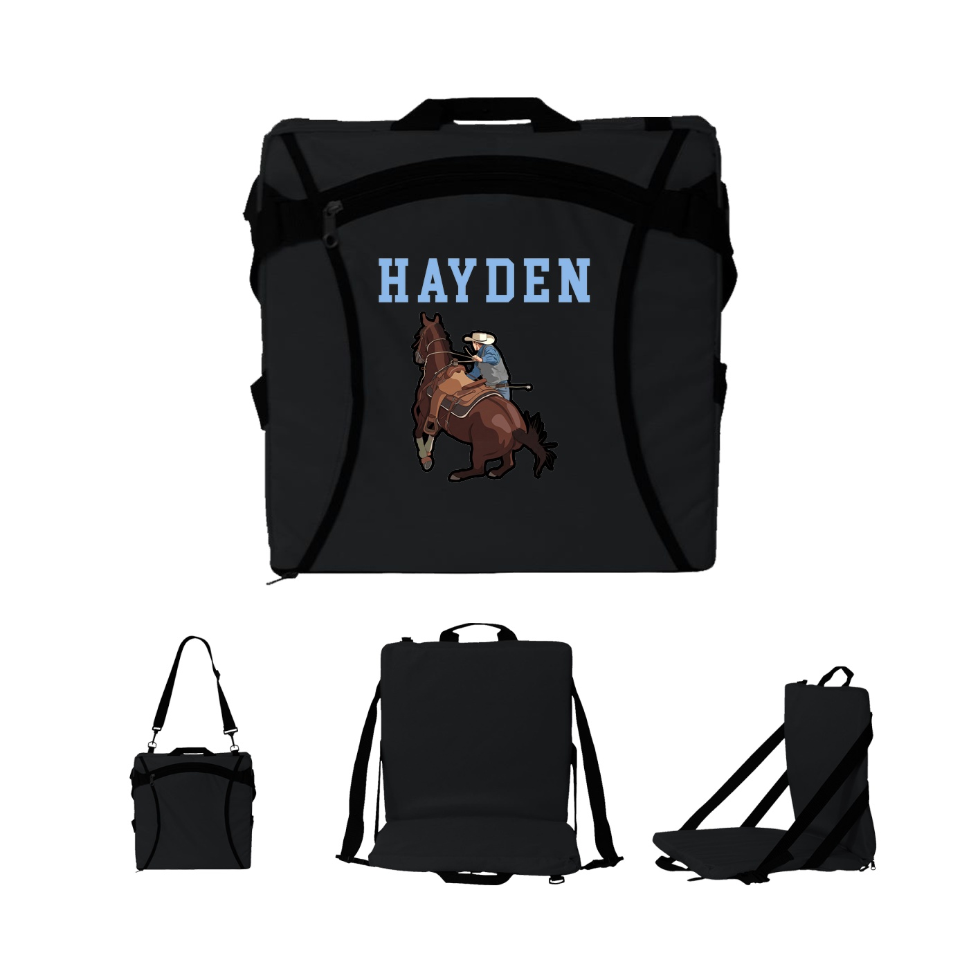 Folding Stadium Seat — Shirsey in Black