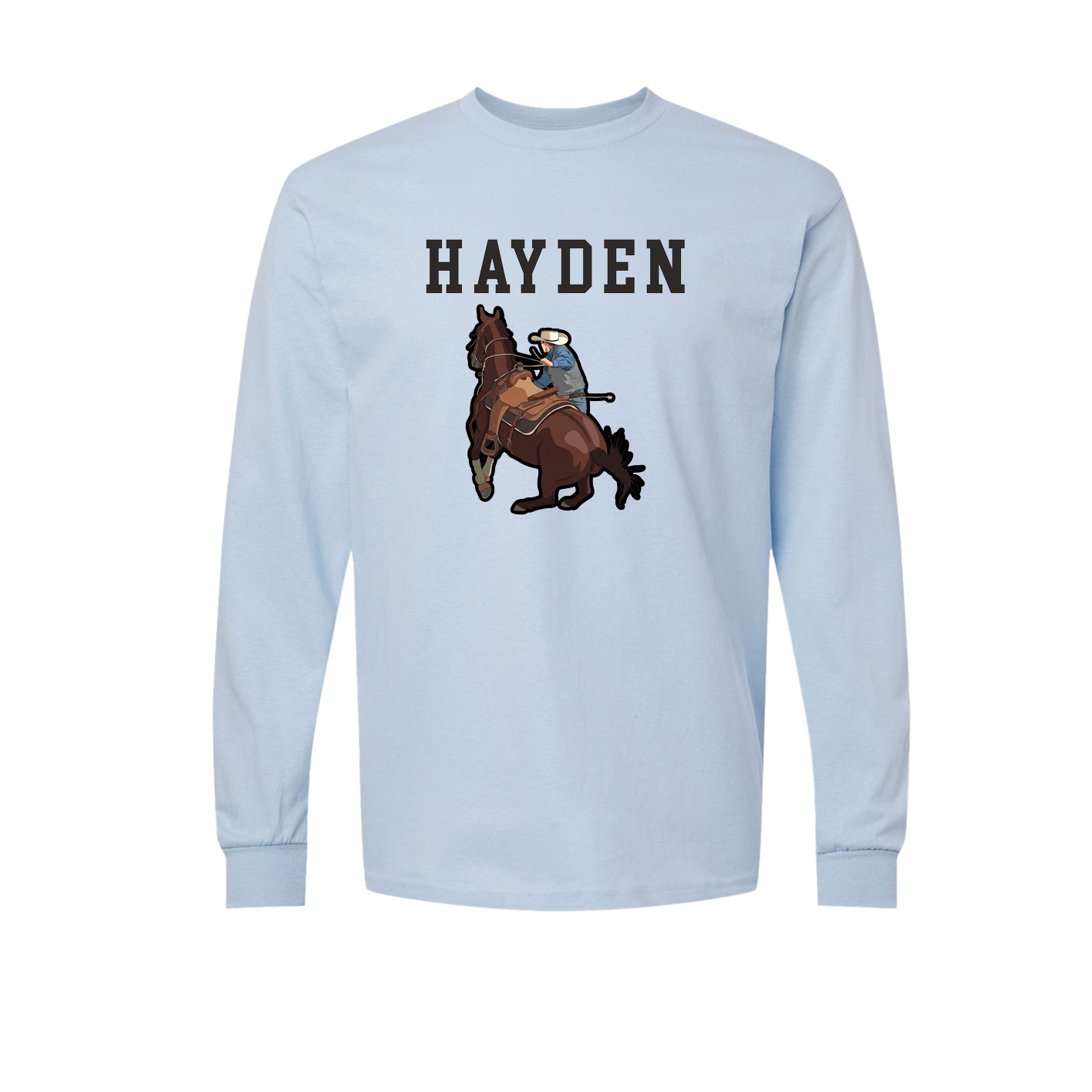 Long Sleeve Tee — Shirsey in Light Blue