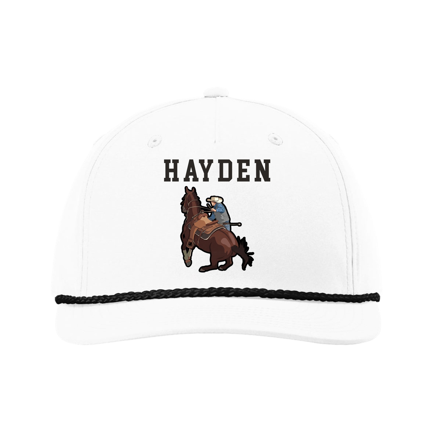 Five-Panel Classic Rope Cap — Shirsey in White