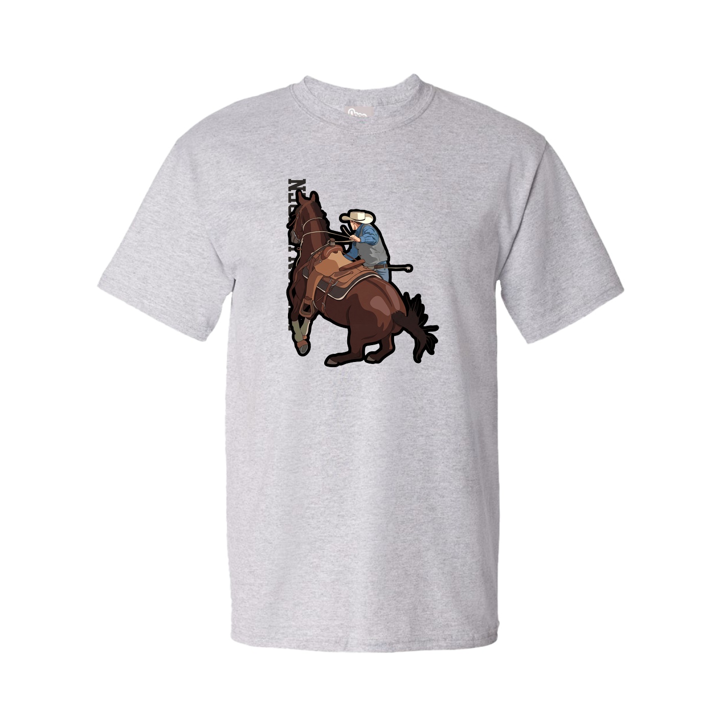 Youth Tee — Name Vertical in Grey