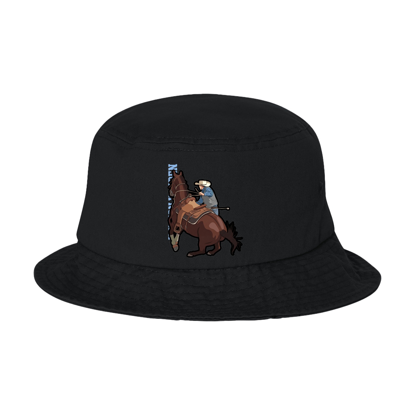 Bucket Cap — Name Vertical in Black