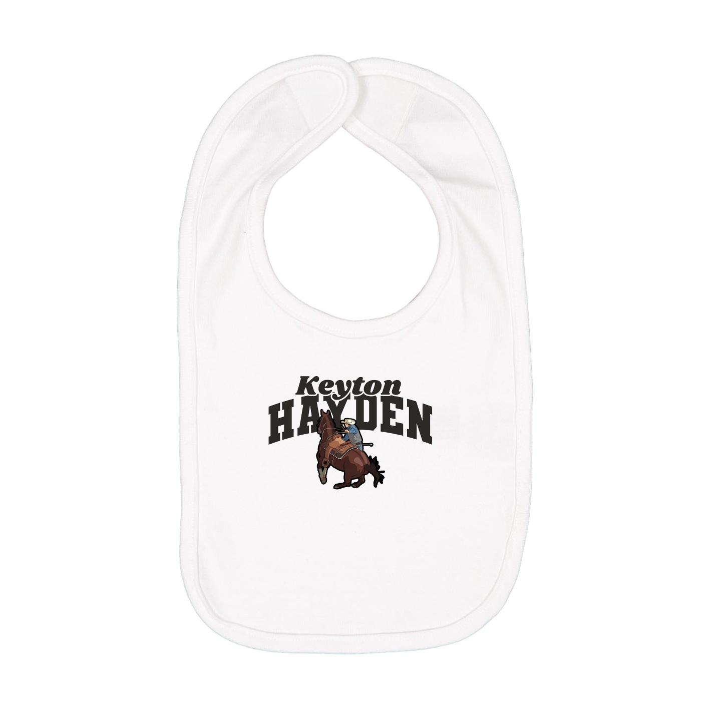 Infant Bib — Signature Arch in White