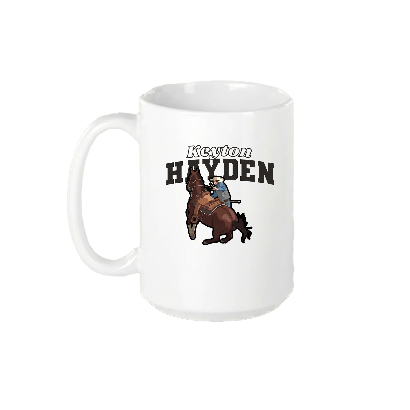 15oz Coffee Mug — Name Arch in White