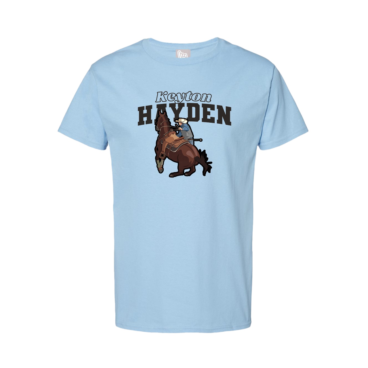 Youth Tee — Name Arch in Light Blue