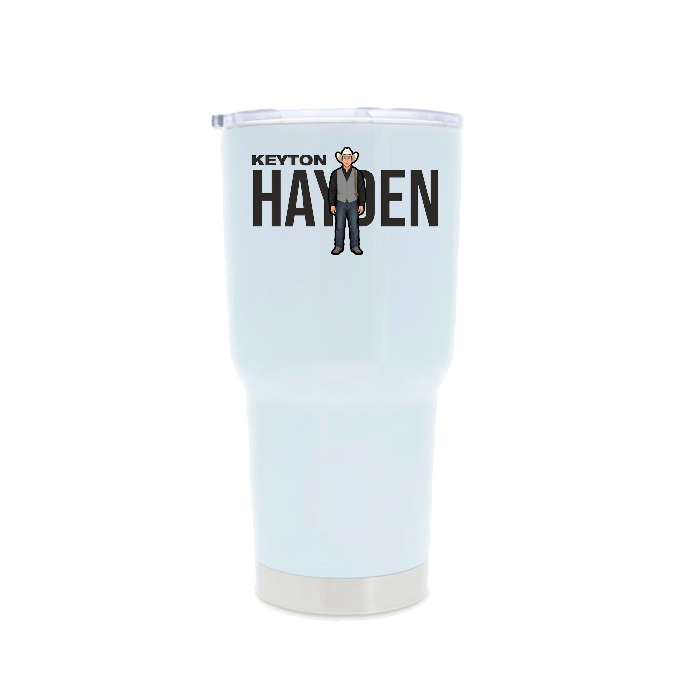 30oz Stainless Steel Tumbler — Player Name in White