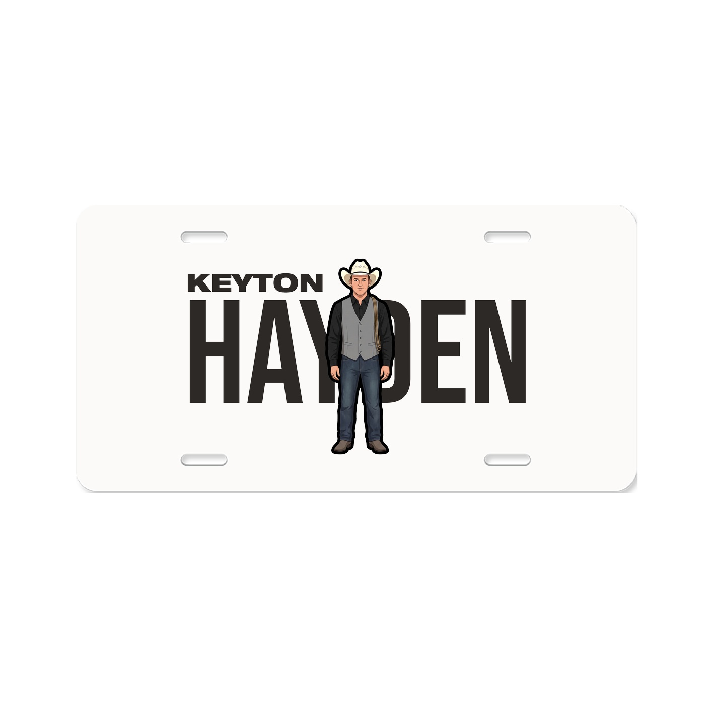 License Plate — Player Name in Classic