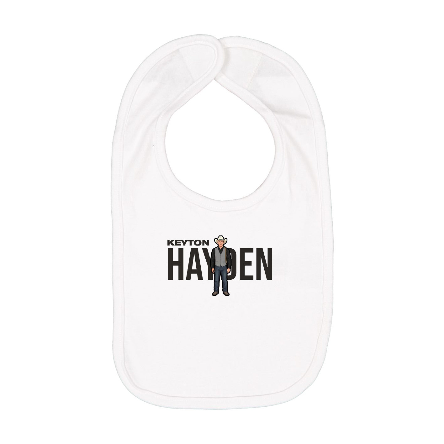 Infant Bib — Player Name in White