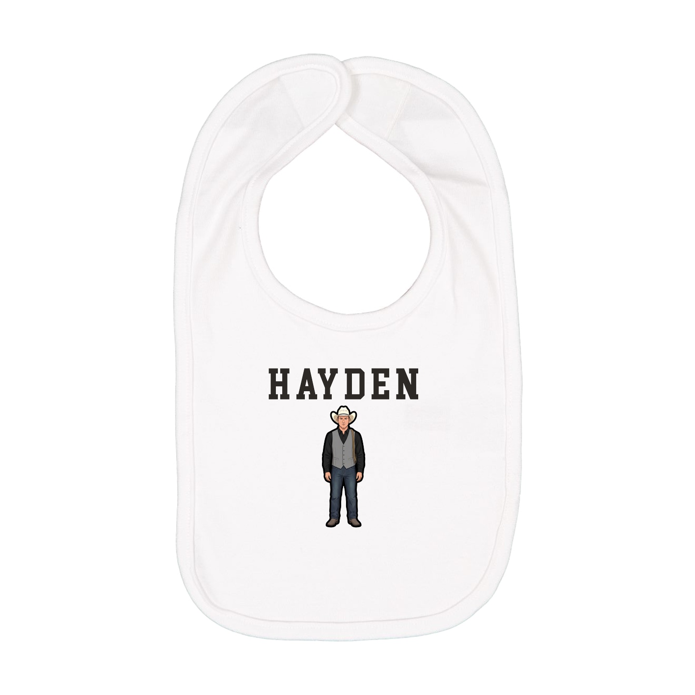 Infant Bib — Shirsey in White