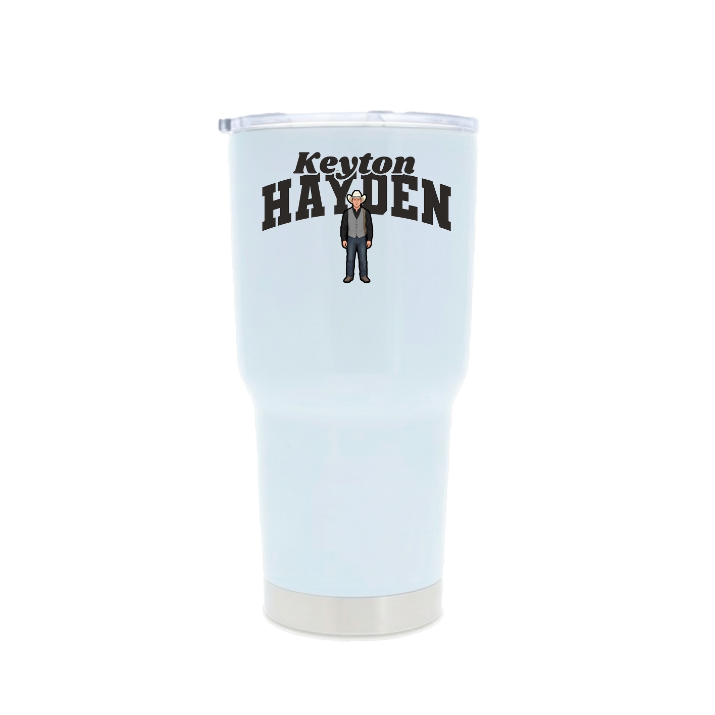 30oz Stainless Steel Tumbler — Signature Arch in White