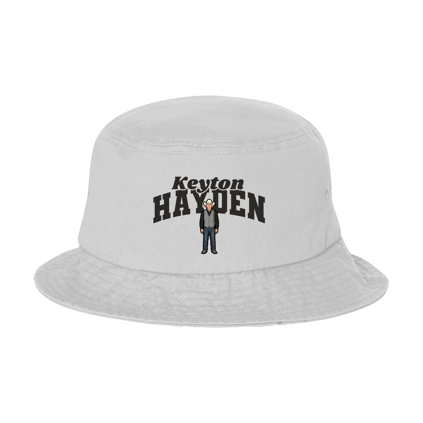 Bucket Cap — Signature Arch in White