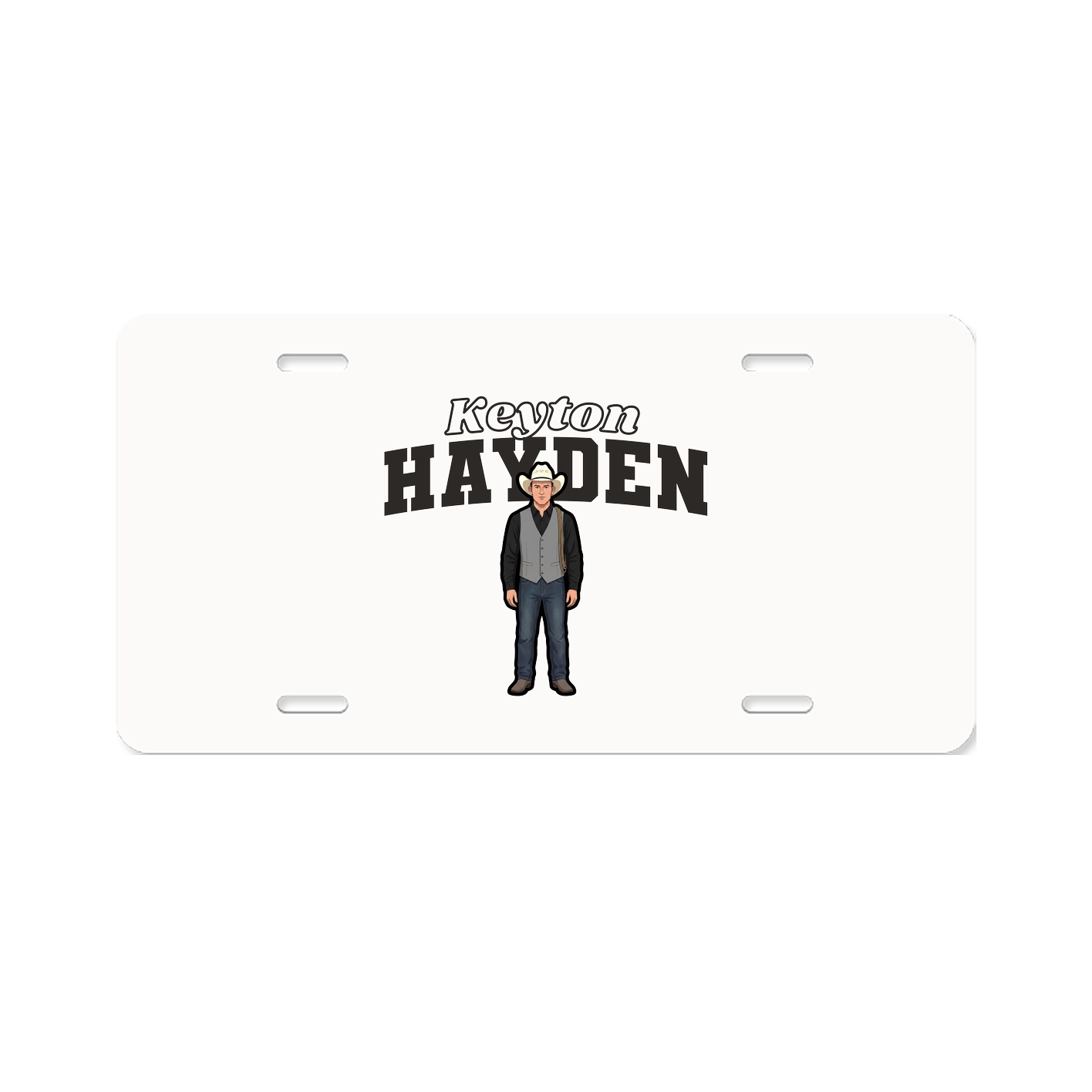 License Plate — Name Arch in Classic