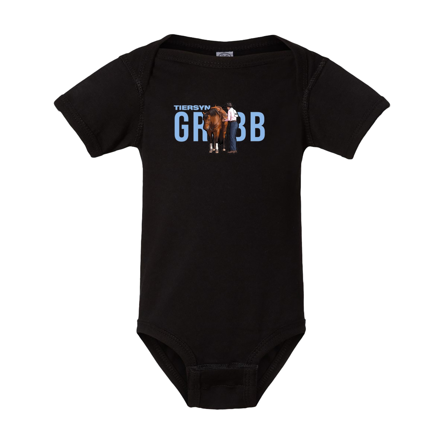 Baby Onesie — Player Name in Black