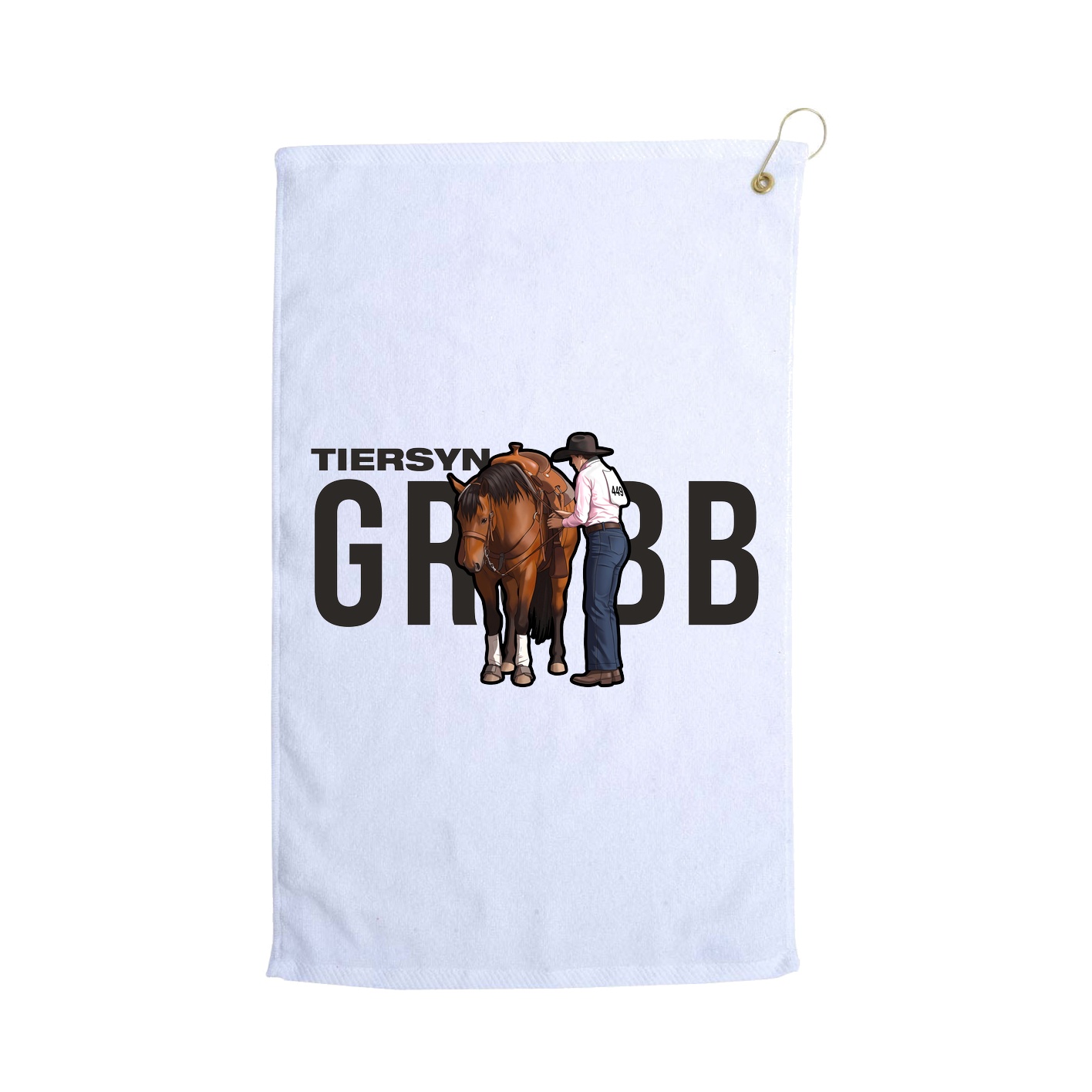 Golf Towel — Player Name in White