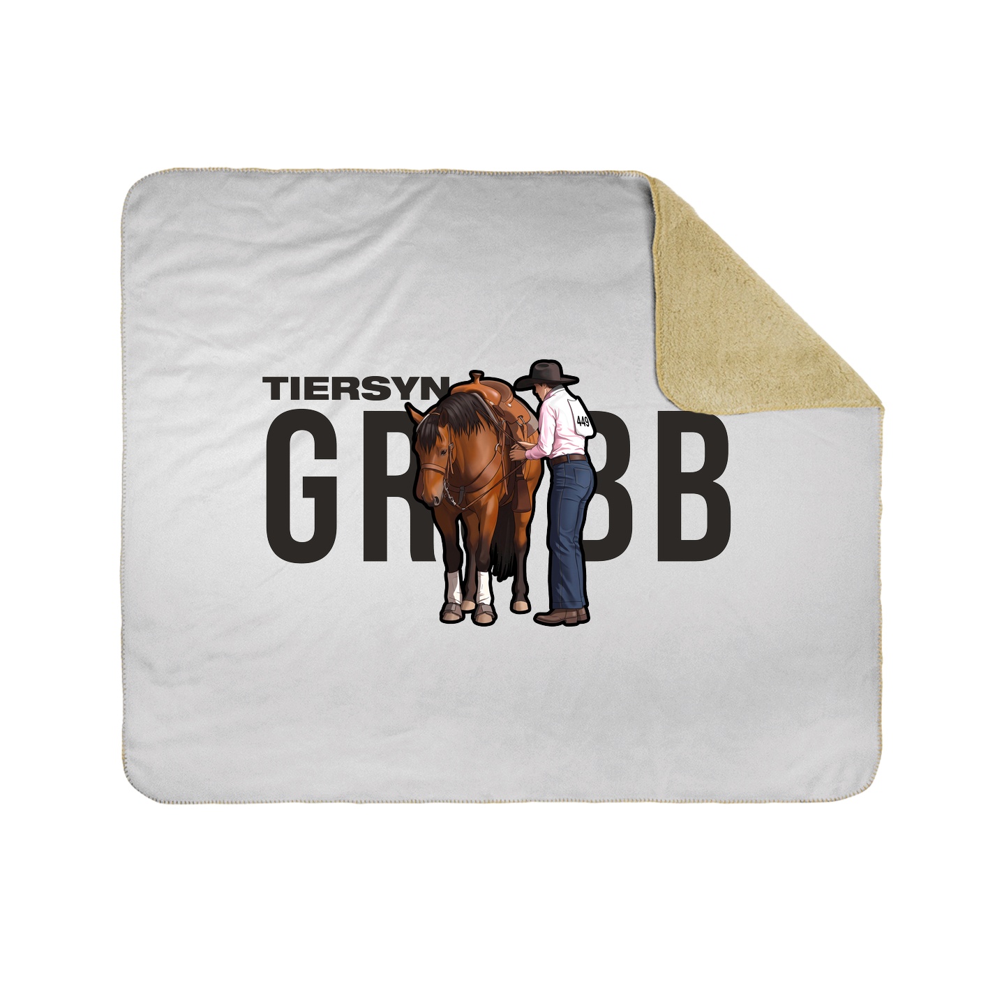 Throw Blanket — Player Name in White