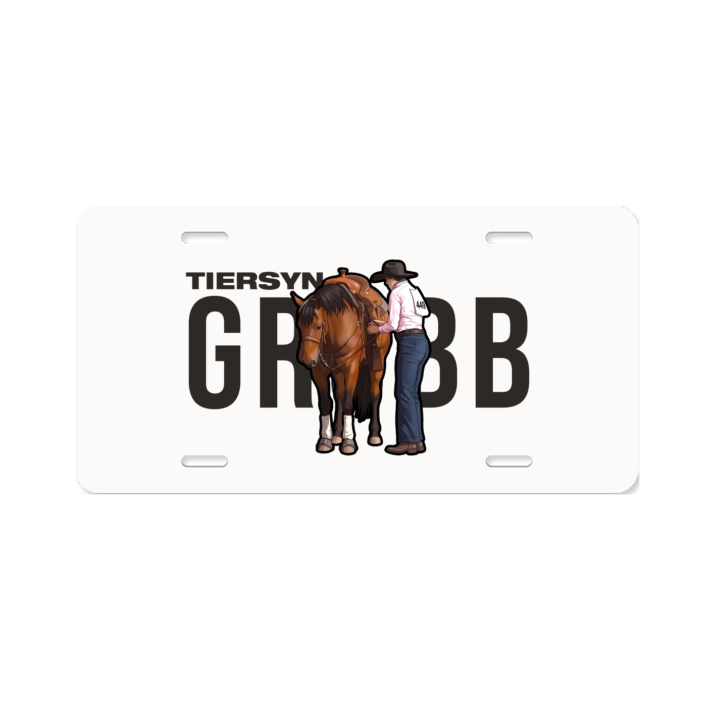 License Plate — Player Name in Classic