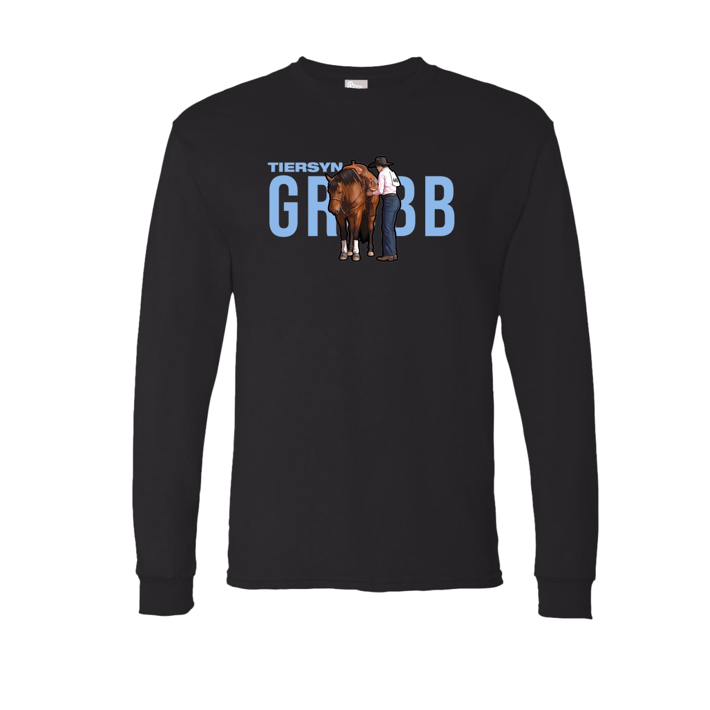 Long Sleeve Tee — Player Name in Black