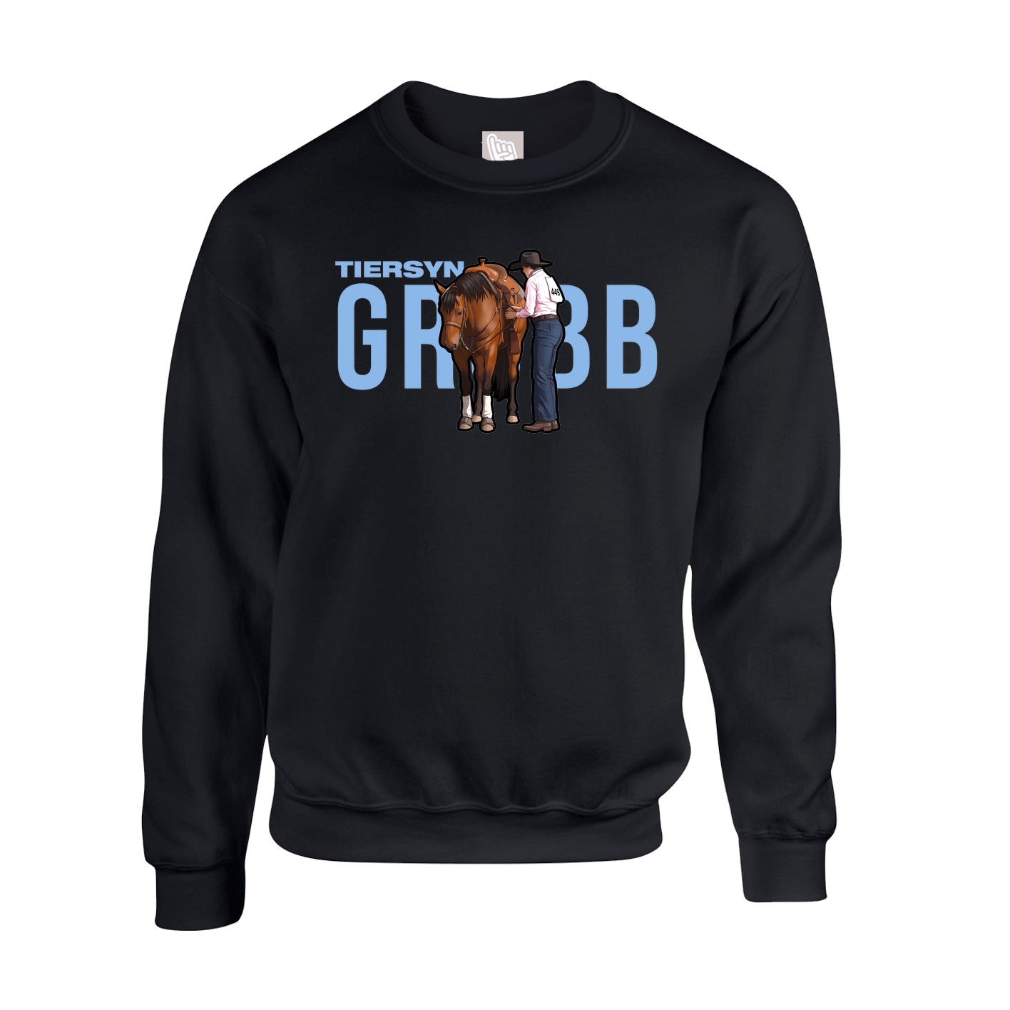 Fleece Crew — Player Name in Black
