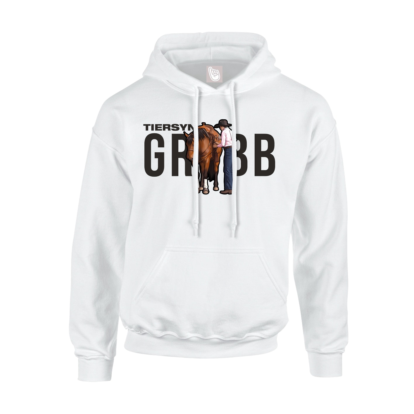 Youth Hoodie — Player Name in White