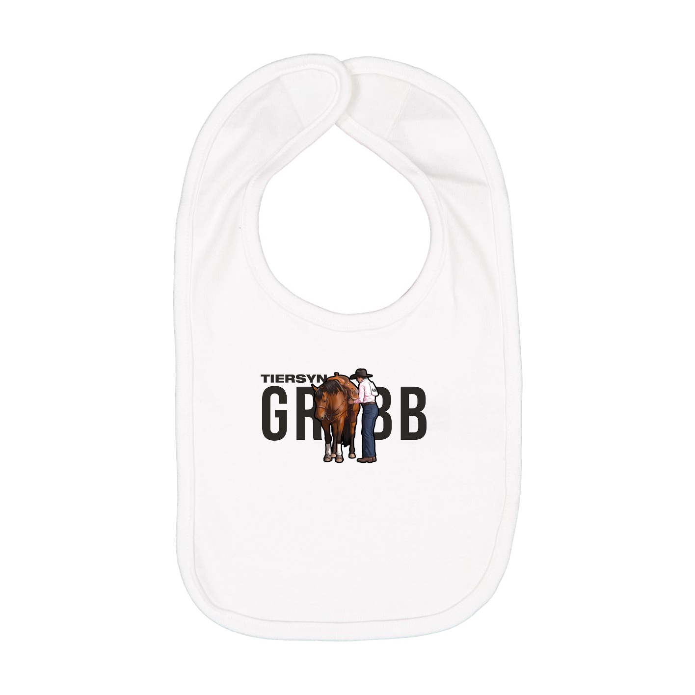 Infant Bib — Player Name in White