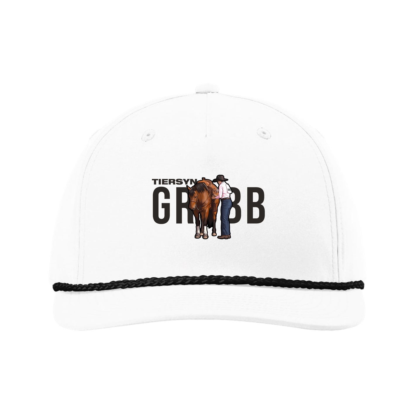 Five-Panel Classic Rope Cap — Player Name in White