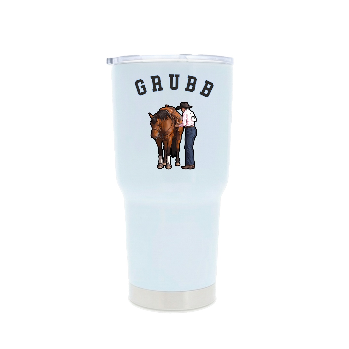 30oz Stainless Steel Tumbler — Shirsey Arch in White