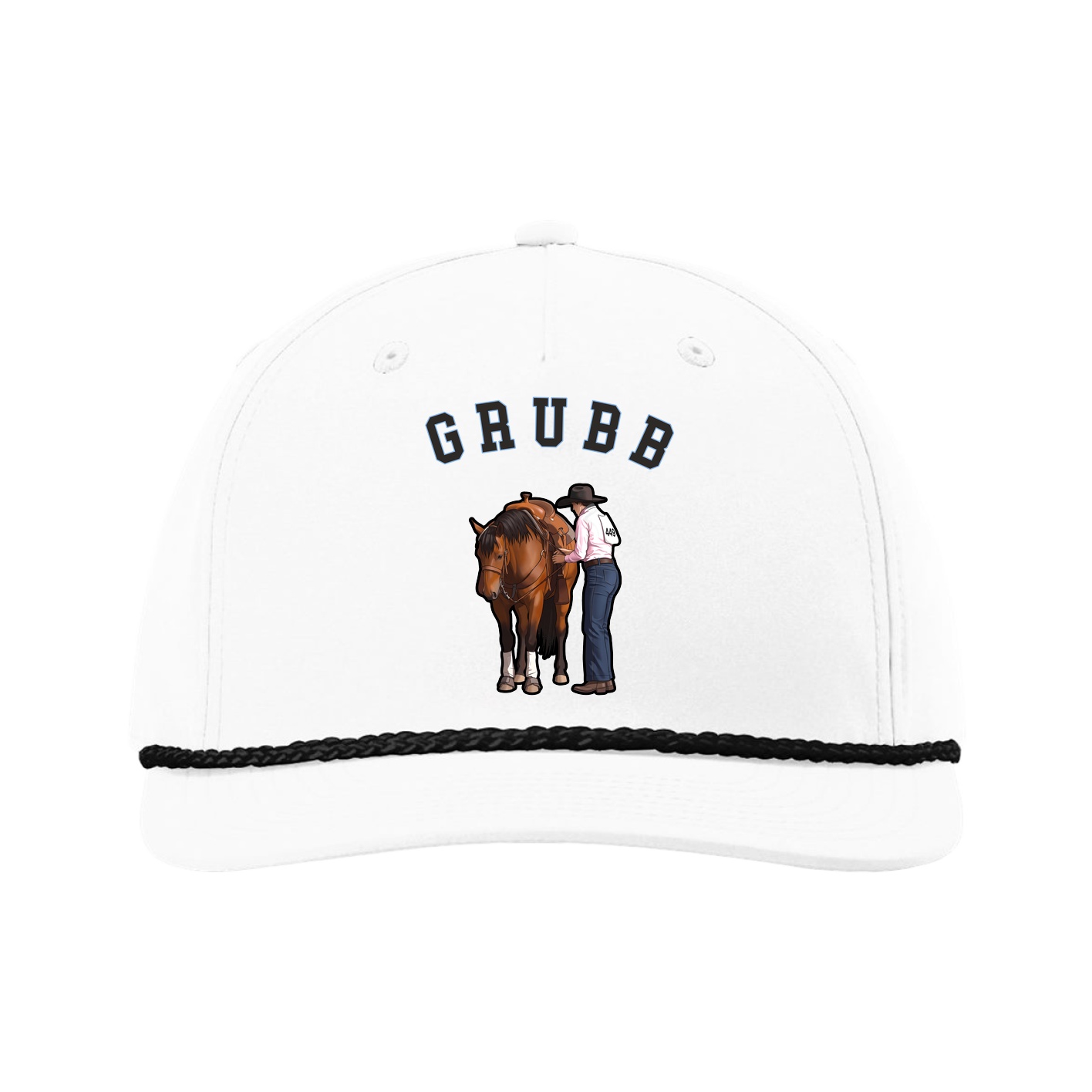 Five-Panel Classic Rope Cap — Shirsey Arch in White