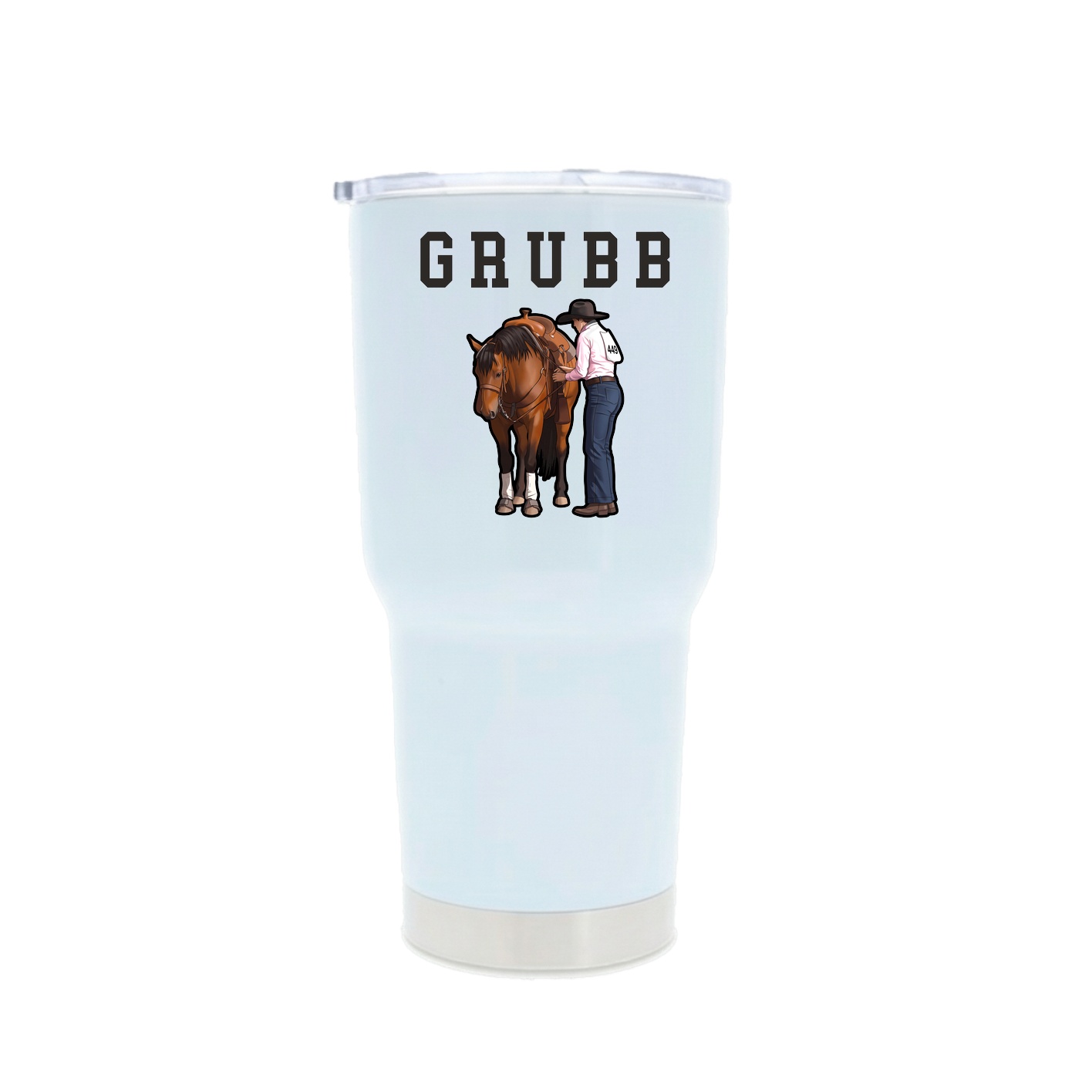 30oz Stainless Steel Tumbler — Shirsey in White