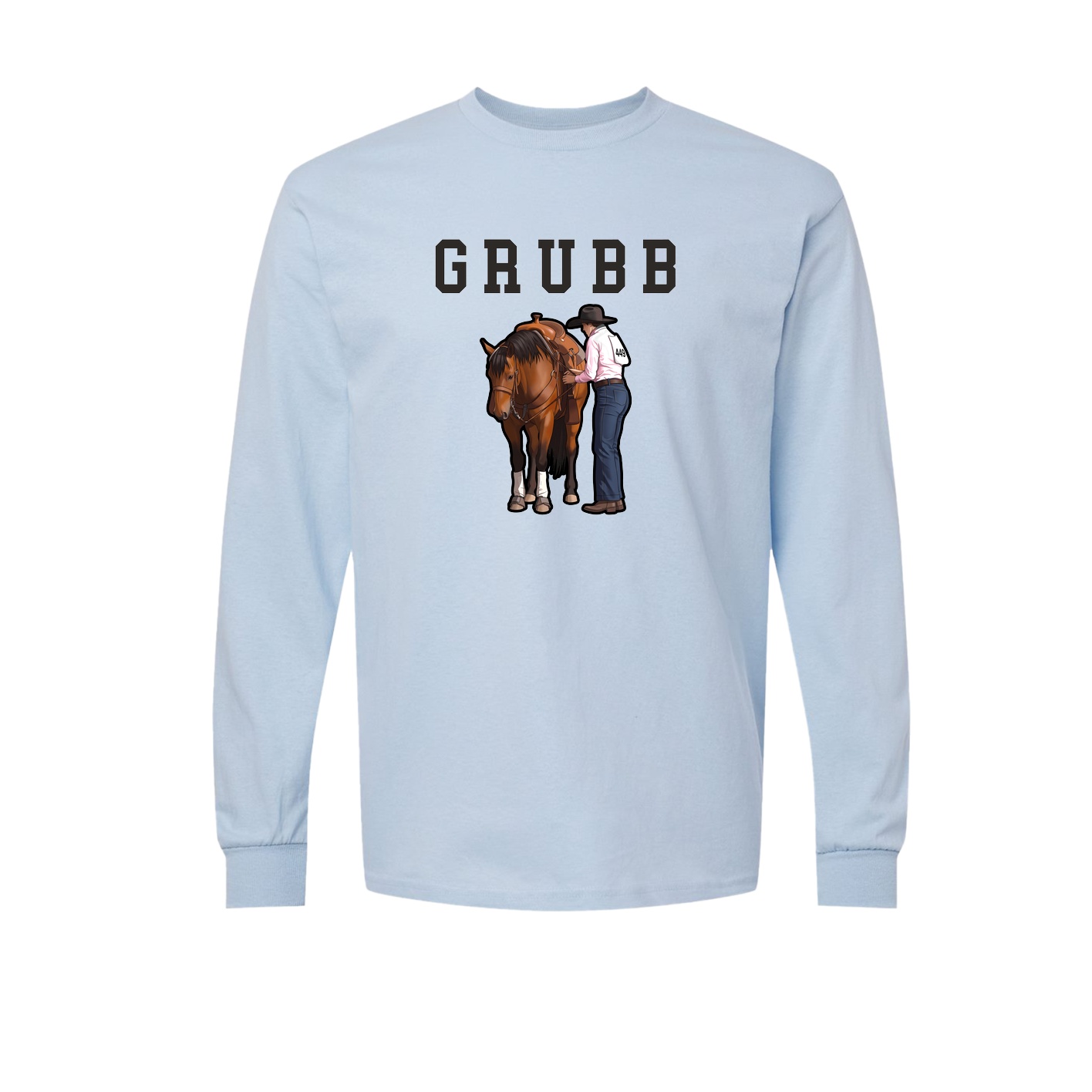 Long Sleeve Tee — Shirsey in Light Blue