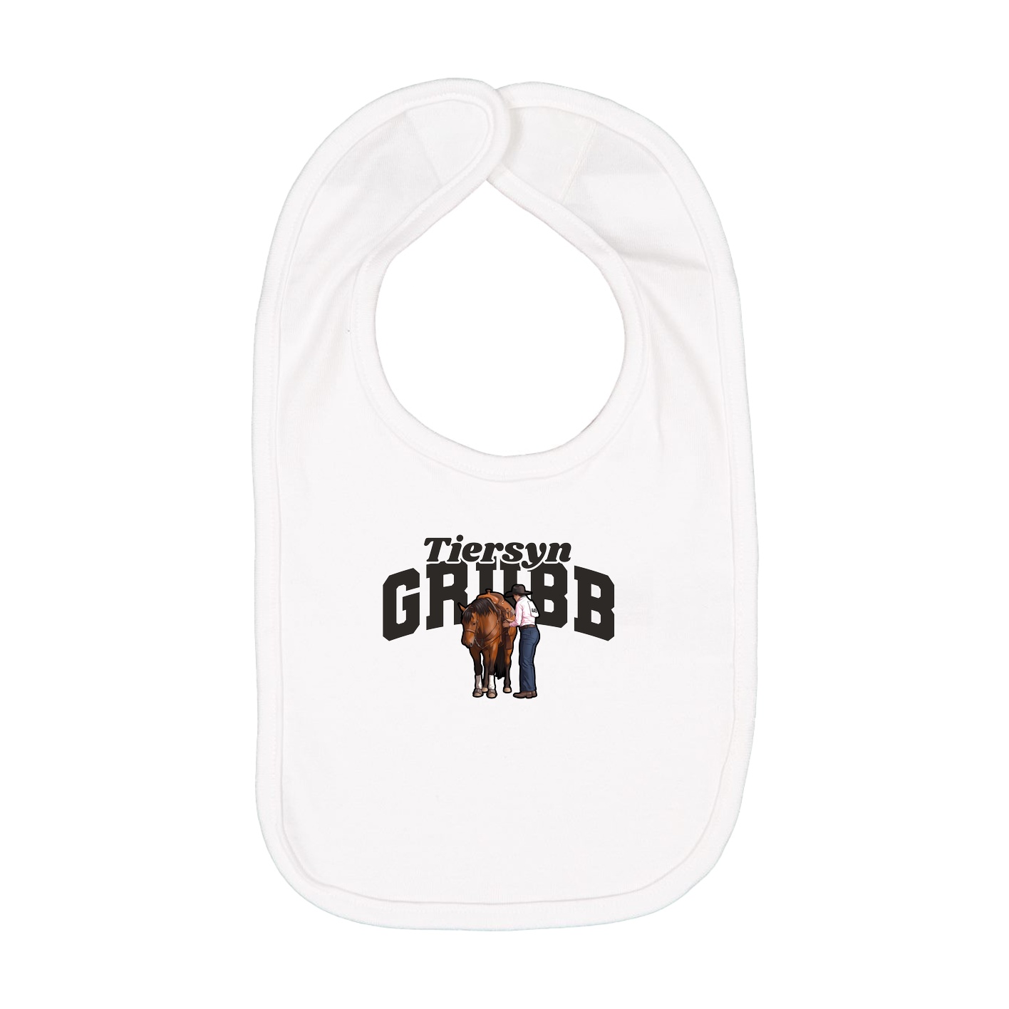 Infant Bib — Signature Arch in White