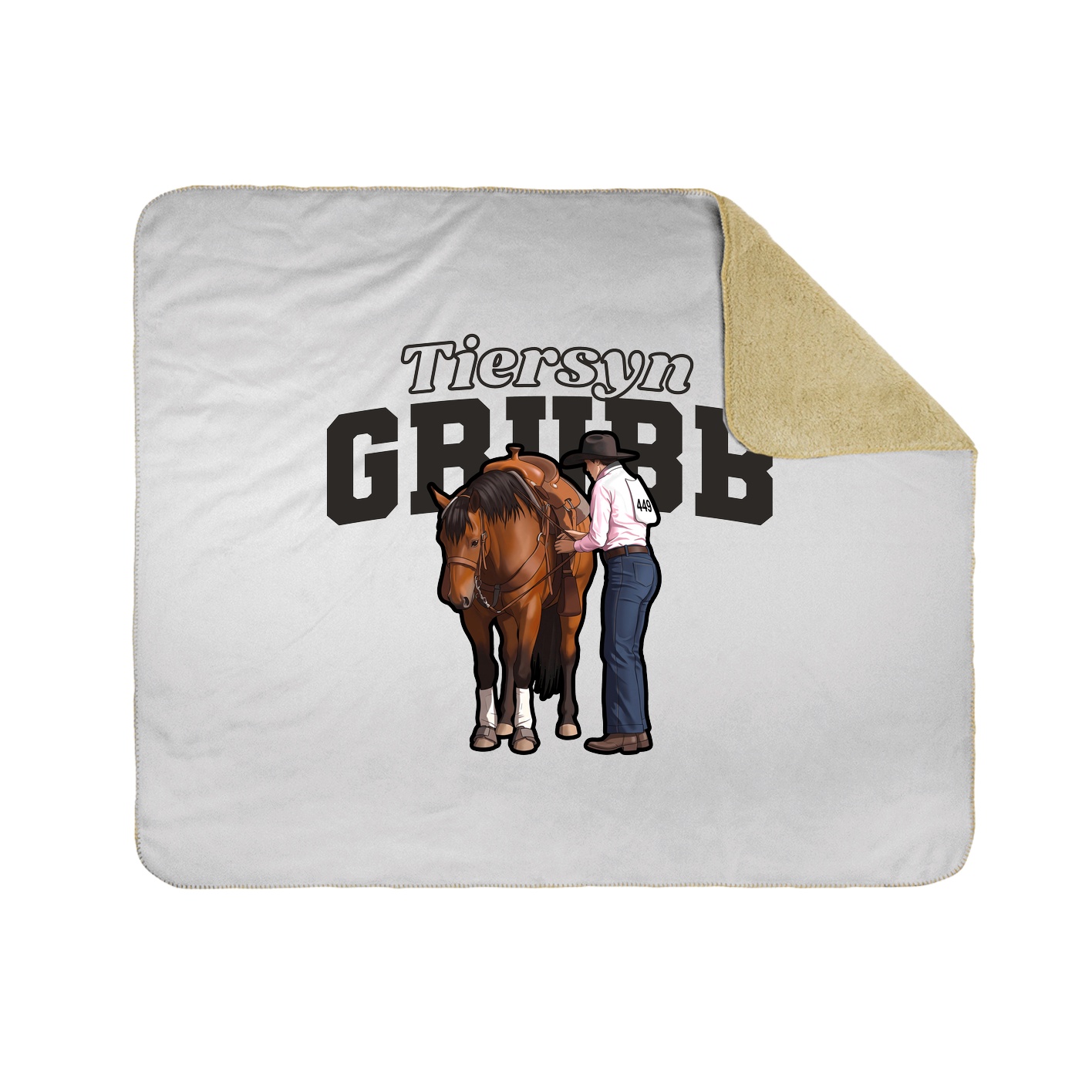 Throw Blanket — Name Arch in White