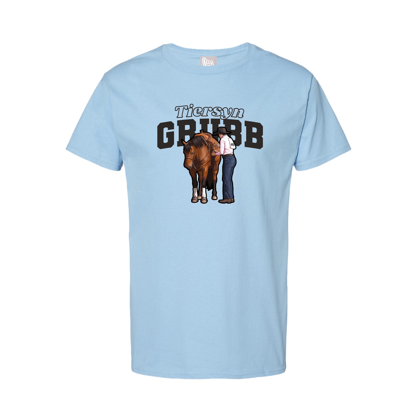 Youth Tee — Name Arch in Light Blue