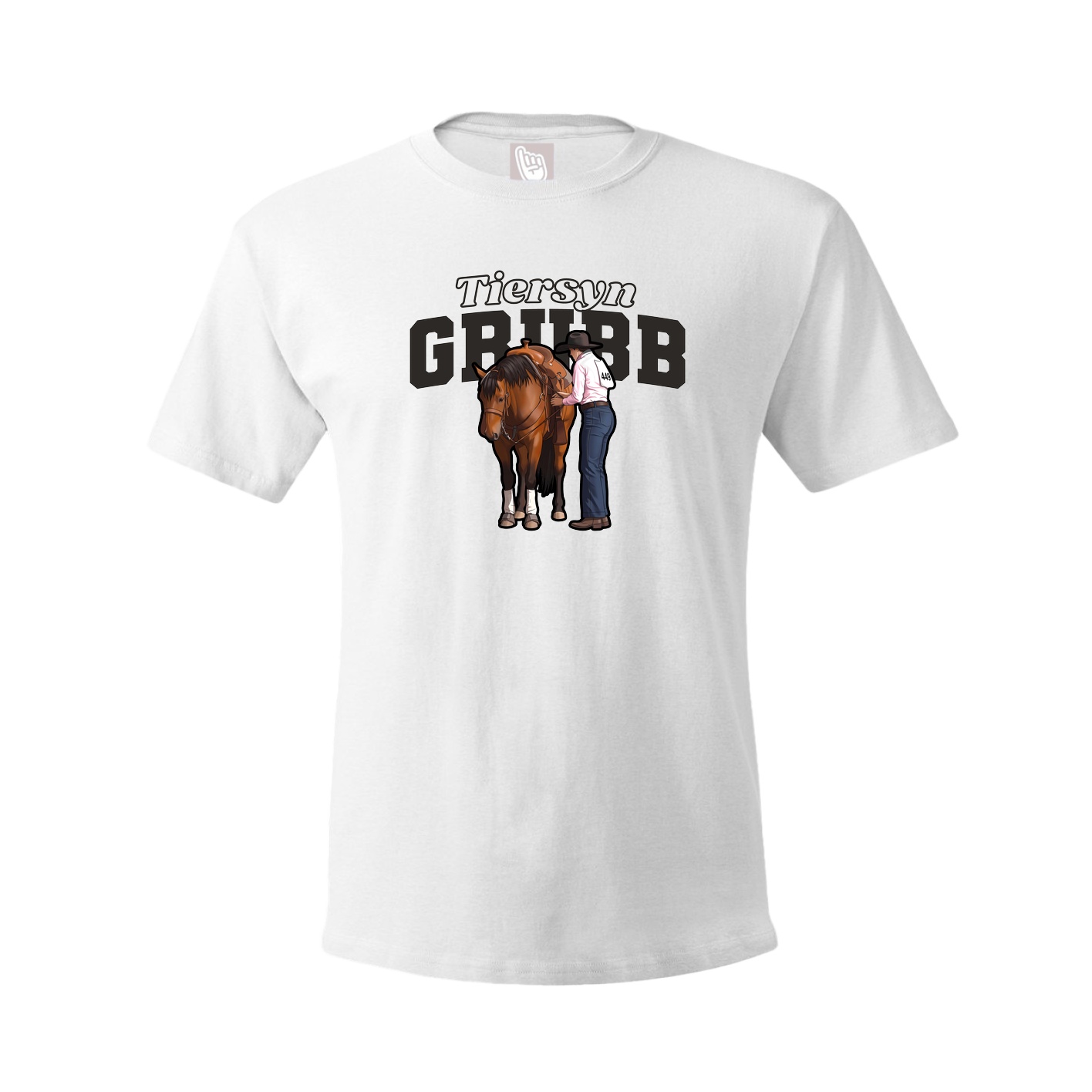 Youth Tee — Name Arch in White