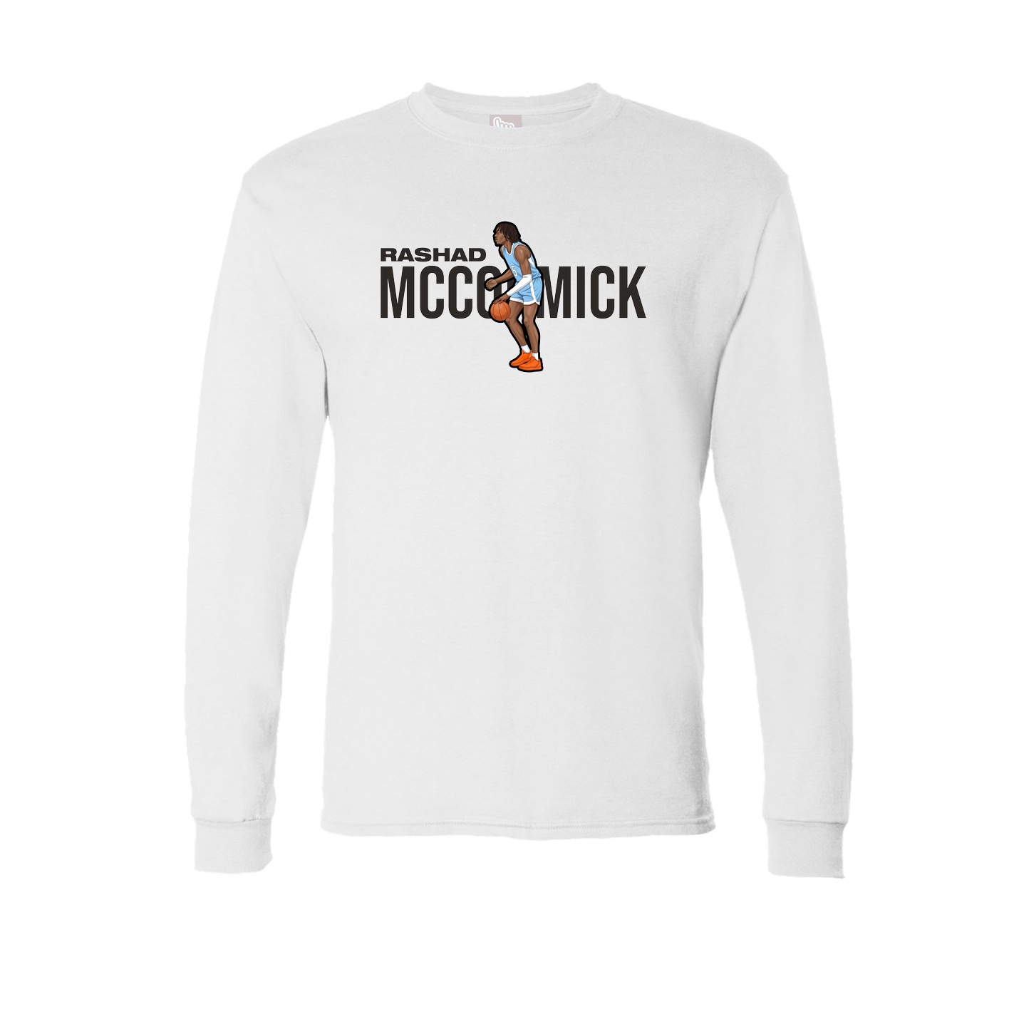 Long Sleeve Tee — Player Name in White