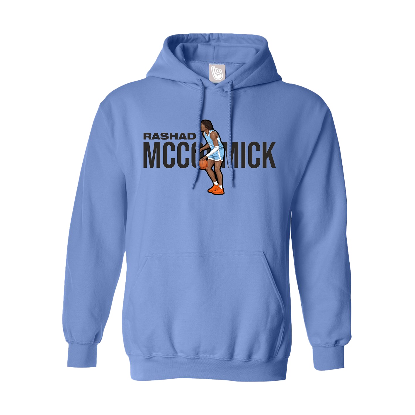 Youth Hoodie — Player Name in Powder Blue