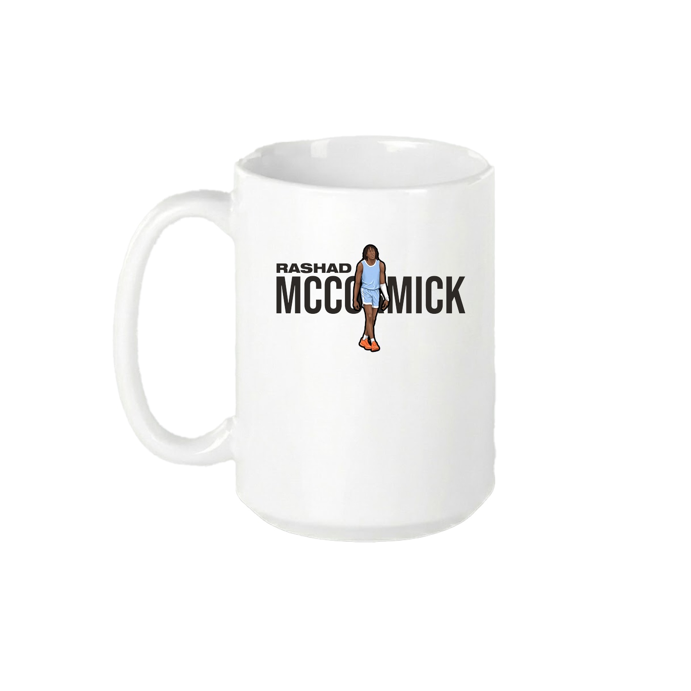 15oz Coffee Mug — Player Name in White