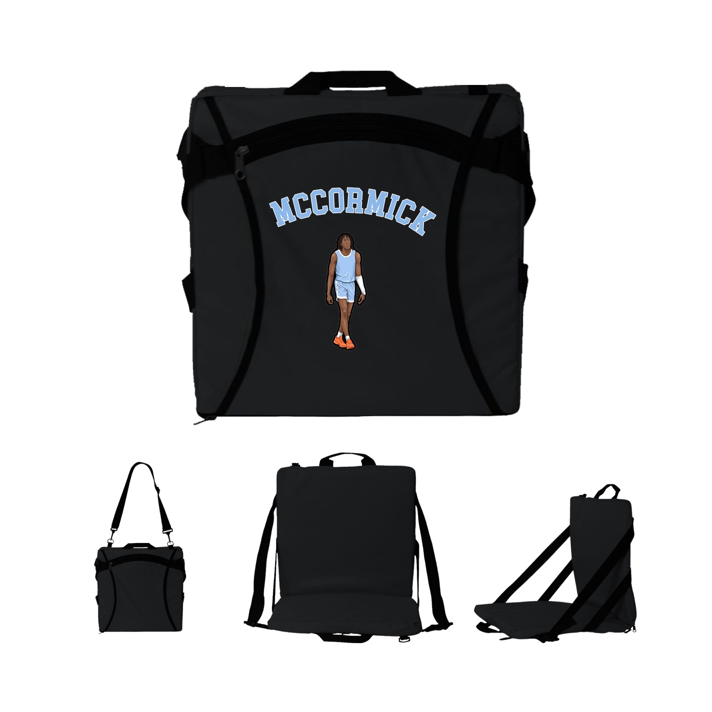 Folding Stadium Seat — Shirsey Arch in Black