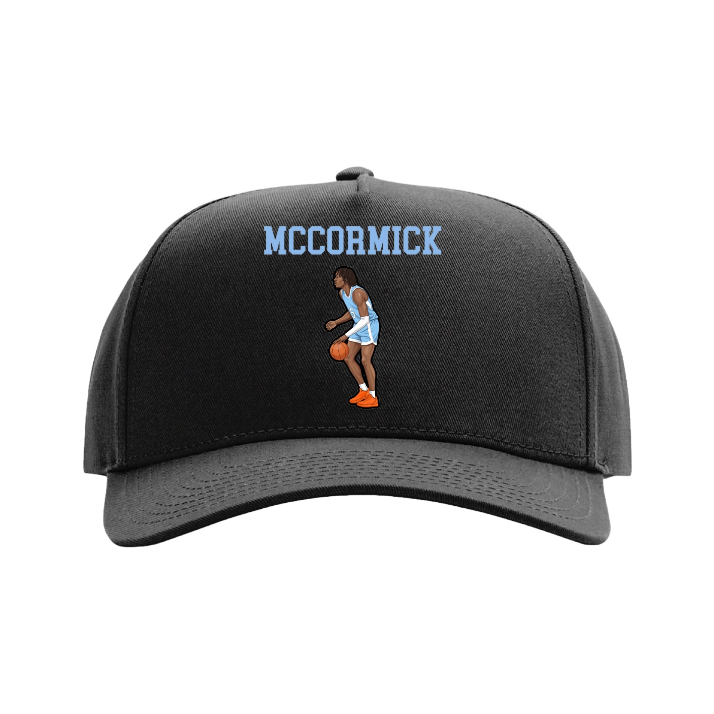 Full Fabric Five-Panel Champ Cap — Shirsey in Black