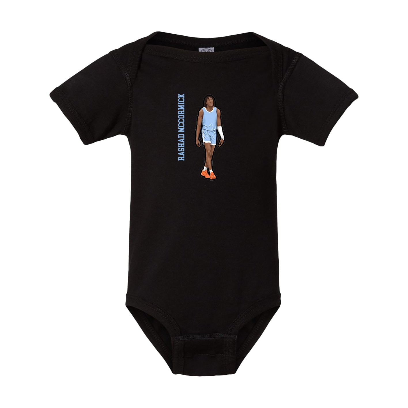 Baby Onesie — Name Vertical in Black