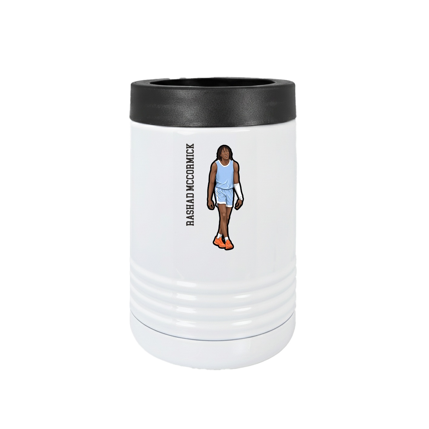 Beverage Holder — Name Vertical in White