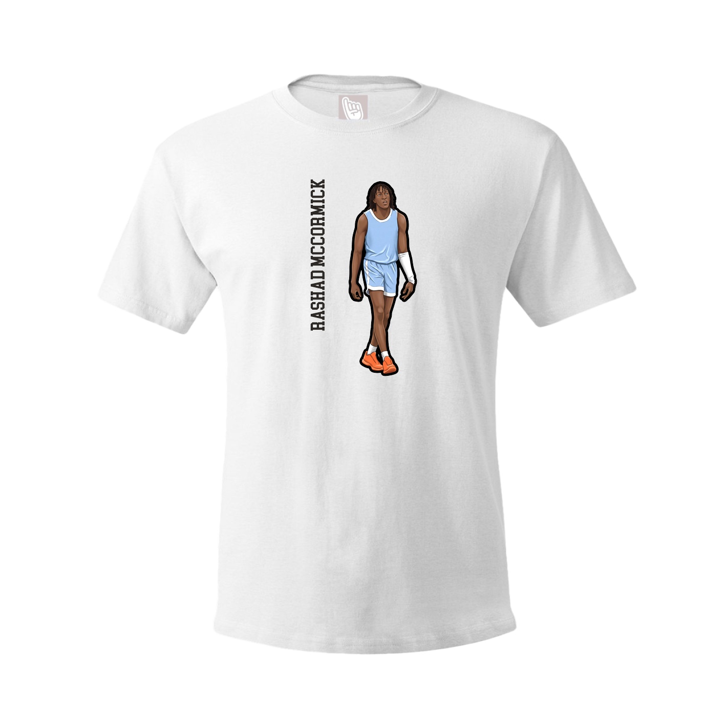 Youth Tee — Name Vertical in White