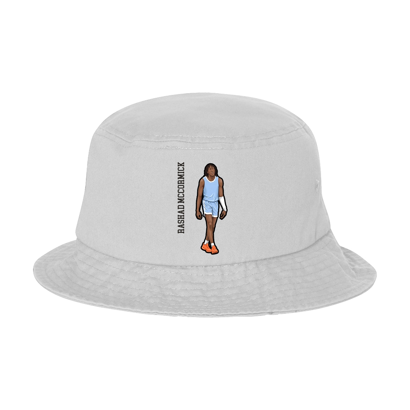 Bucket Cap — Name Vertical in White