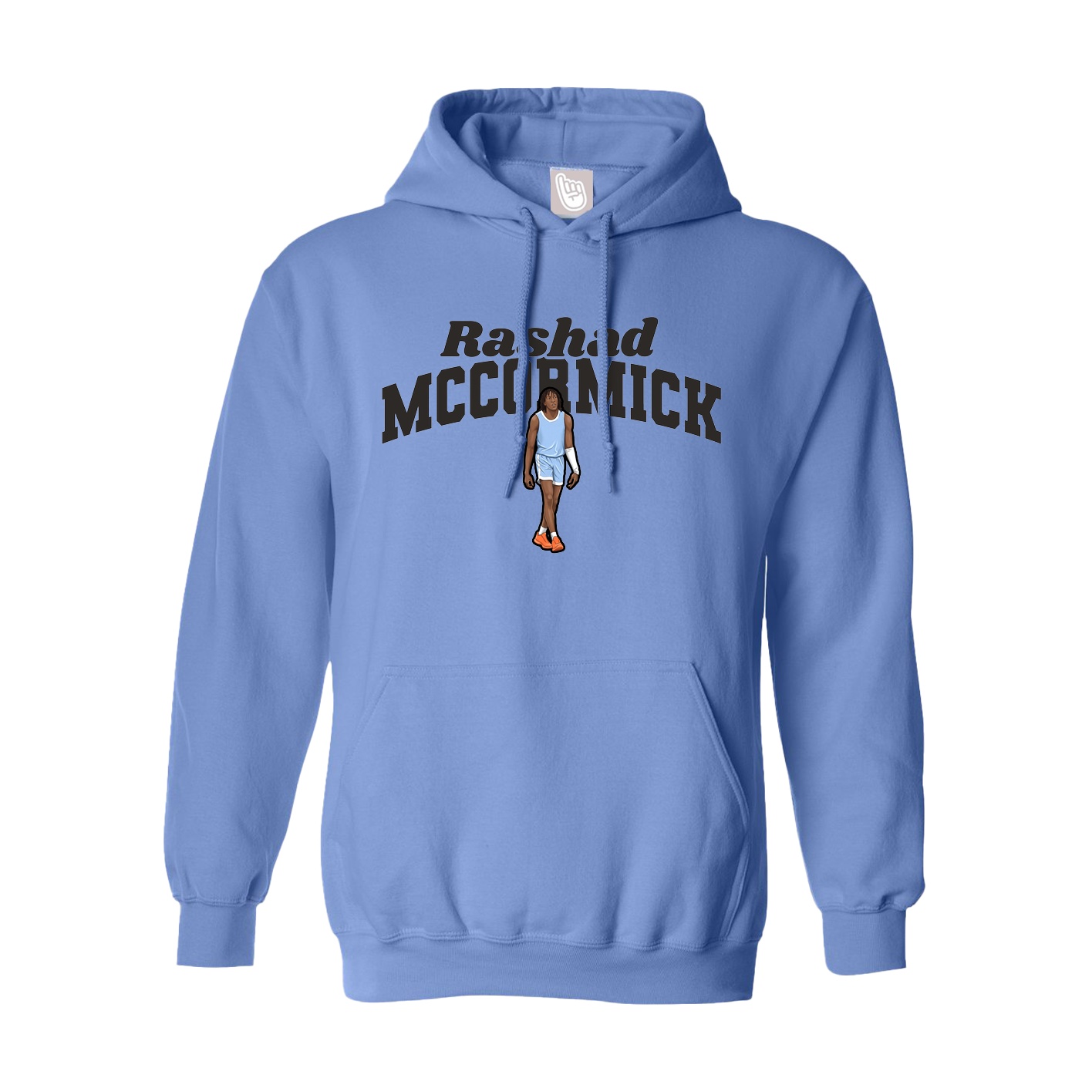 Youth Hoodie — Signature Arch in Powder Blue