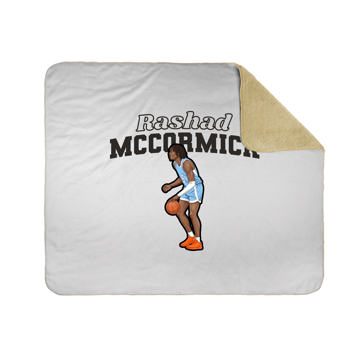 Throw Blanket — Name Arch in White