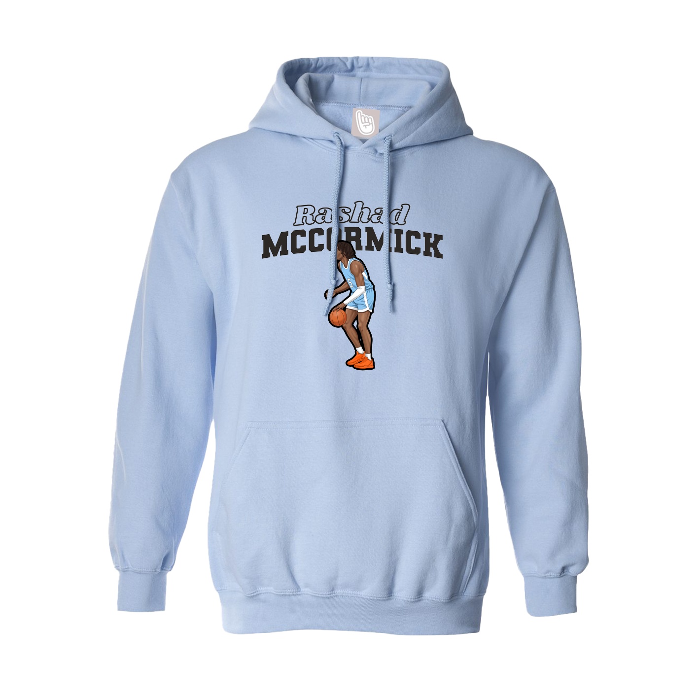 Hoodie — Name Arch in Light Blue