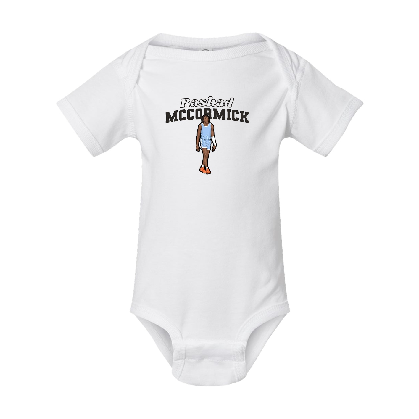 Baby Onesie — Name Arch in White