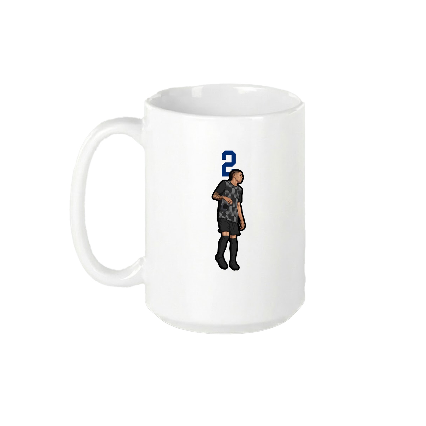15oz Coffee Mug — Number Top in White