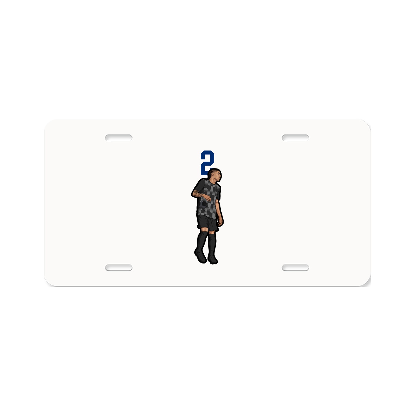 License Plate — Number Top in Classic