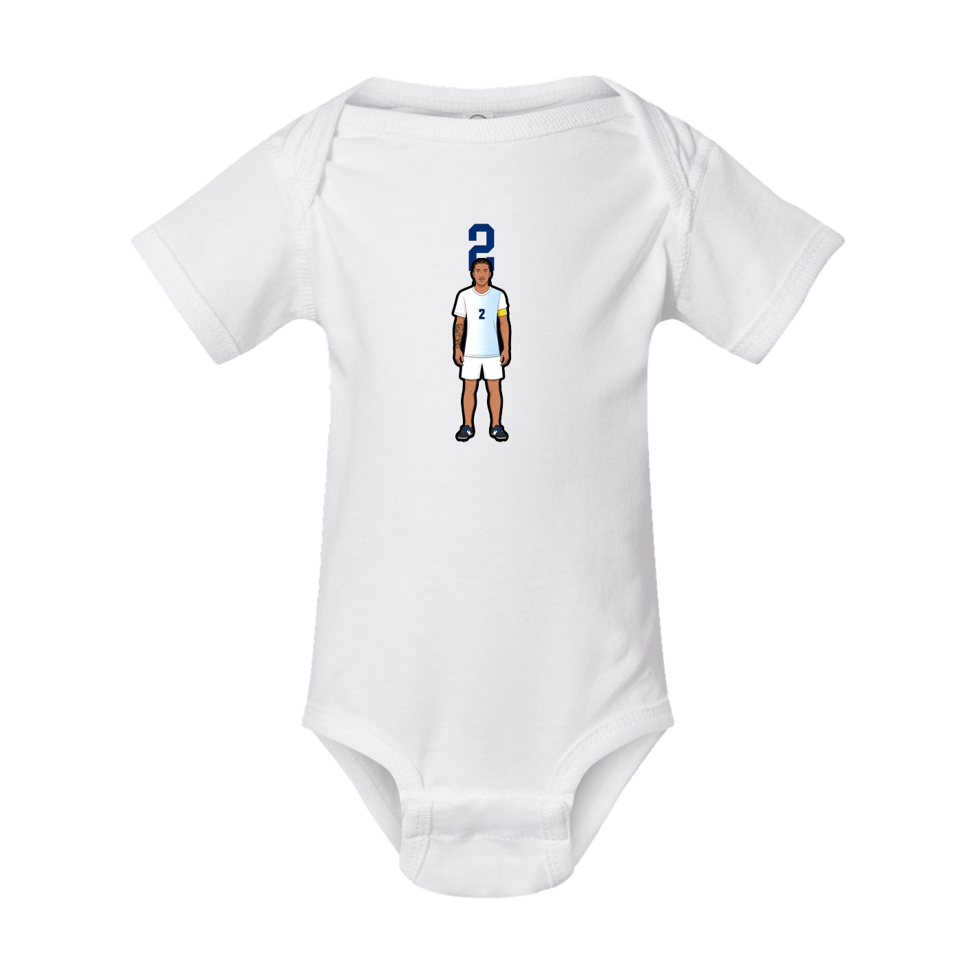 Baby Onesie — Number Top in White