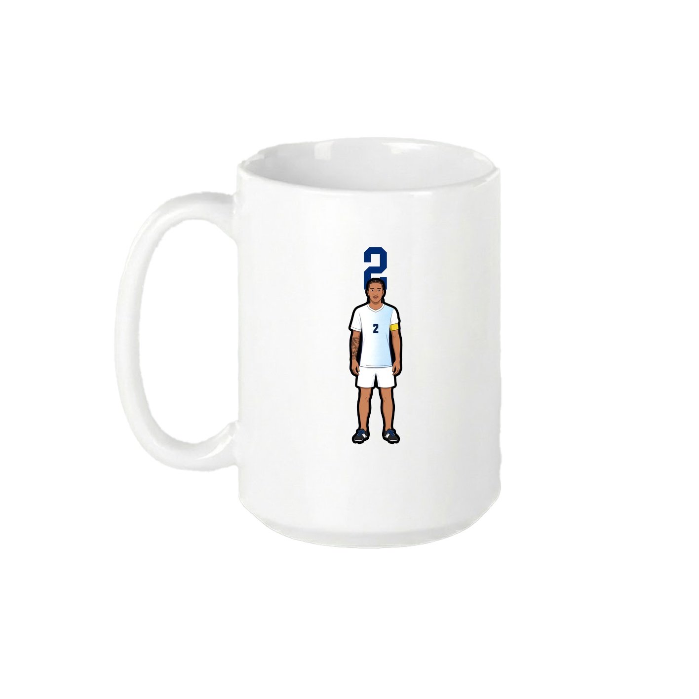 15oz Coffee Mug — Number Top in White